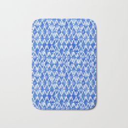 tiles Bath Mat | Rombos, Watercolor, Painting, Blues, Geometrico, Acuarela, Digital, Pattern, Blue, Tiles 