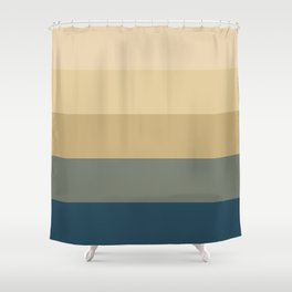 Neutral Stripes Shower Curtain