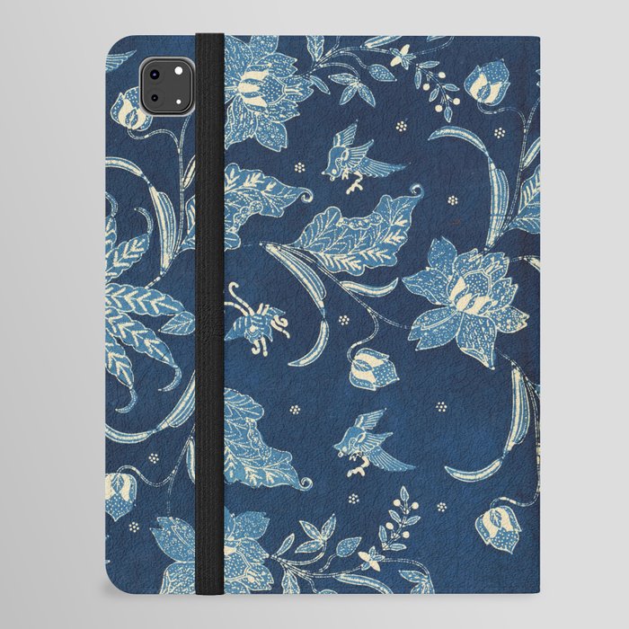 Antique Indonesian Blue Batik Sarong iPad Folio Case
