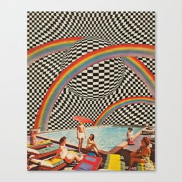 MUSH HEAD Canvas Print | Rainbow, Psych, Surrealist, Art, Artpop, Surreal, Mushroom, Opticalillution, Acid, Collage 