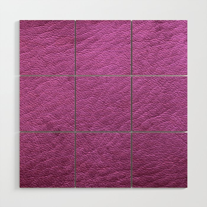 Modern Elegant Purple Leather Collection Wood Wall Art