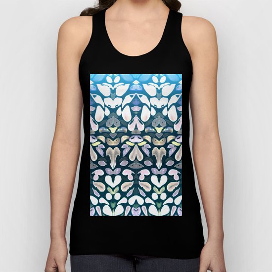 Under The Sea Summer Swimming Lessons, Dark Blue Unisex Tank Top