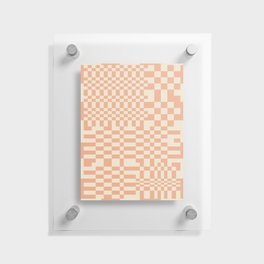 Chequerboard Pattern - Muted Neutral Floating Acrylic Print
