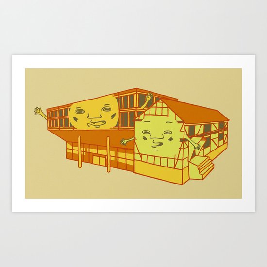 Old school and new school Art Print