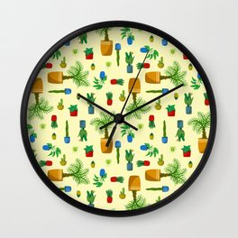 Potted Plants Wall Clock