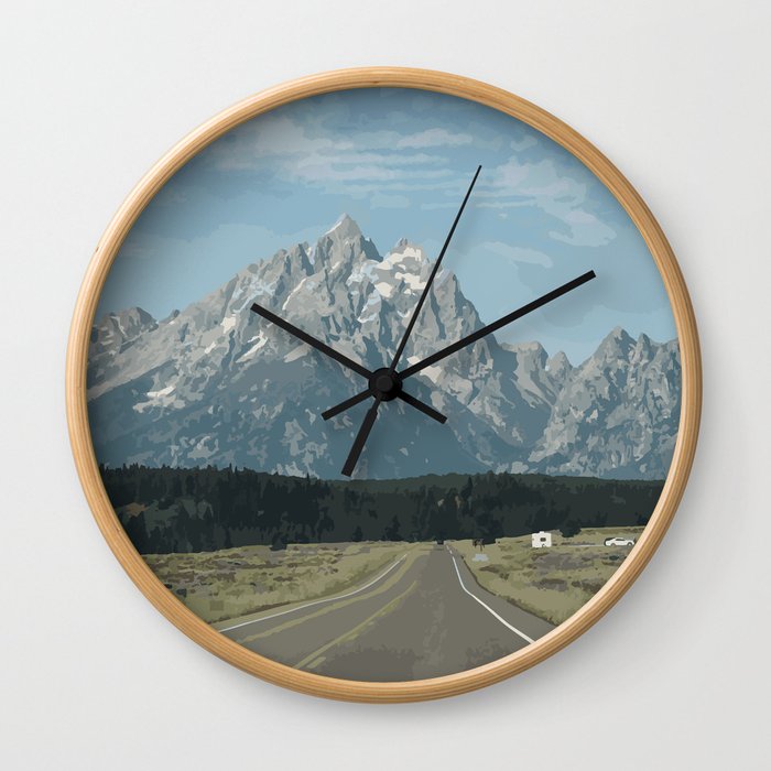 The Mountains are Calling Wall Clock