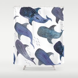 Whale Shark Pattern Party Shower Curtain