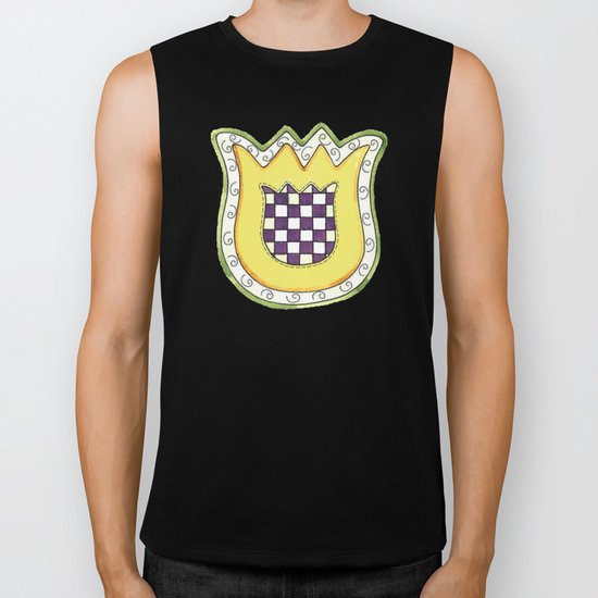 Yellow Tulip Biker Tank