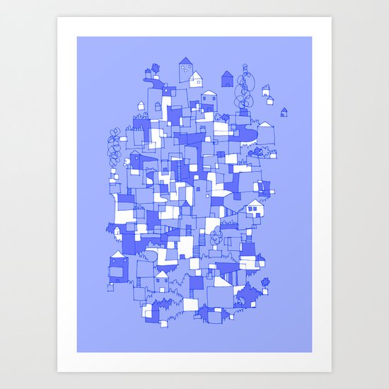Floating Village Art Print