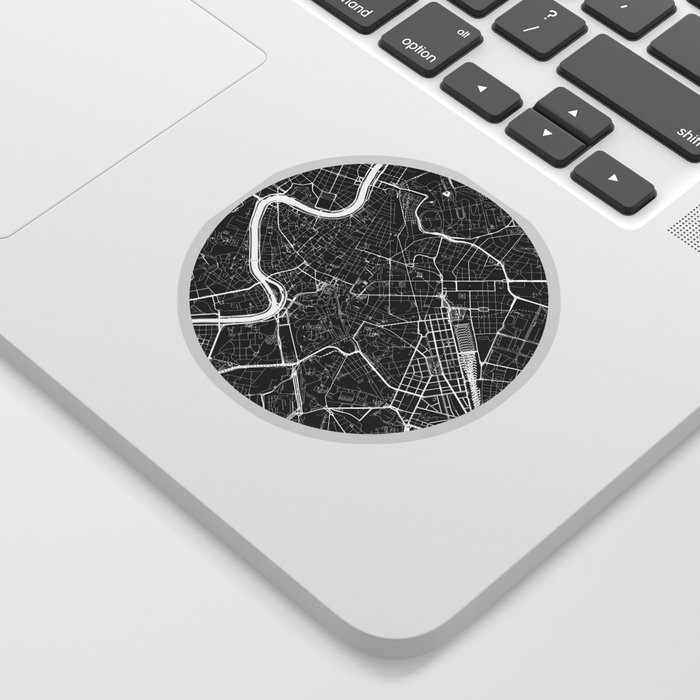 Rome, Italy, City Map - Black Sticker