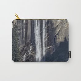 Vernal Fall From a Distance Carry-All Pouch | Yosemite, Oregonphotographer, Verticallandscape, Gray, Cliffs, Fall, Fineart, Washburnpoint, Waterfalls, Rock 