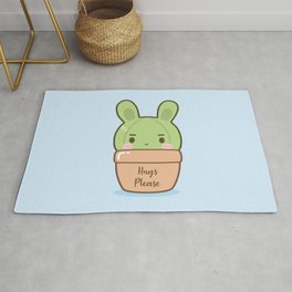 Boyish bunny cactus Rug | Drawing, Plant, Bunny, Kawaii, Cartoon, Green, Kids, Digital, Bunny Cactus, Boy 