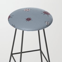 Atomic Age Starburst Planets Heather Blue Purple Bar Stool