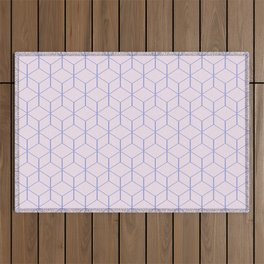 Shapes and Lines in Periwinkle Outdoor Rug