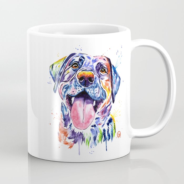 Black Lab Colorful Watercolor Pet Portrait Painting Coffee Mug By Black Lab Colorful Watercolor Pet Portrait Painting Coffee Mug