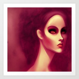 Rita, Woman on Fire Art Print