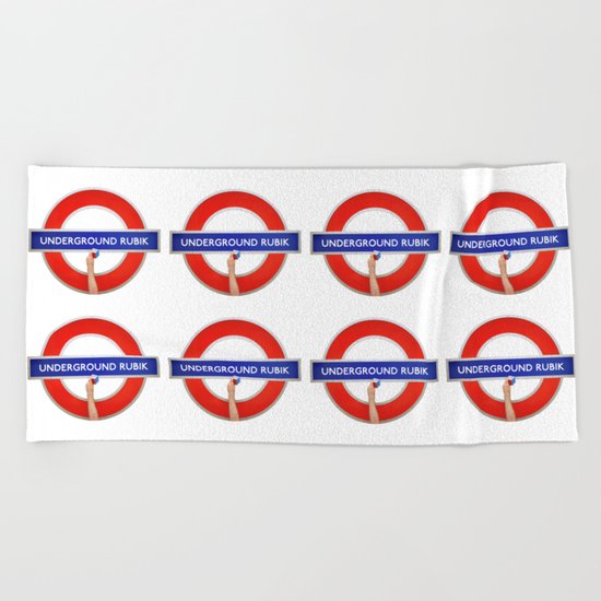 Underground Rubik Beach Towel