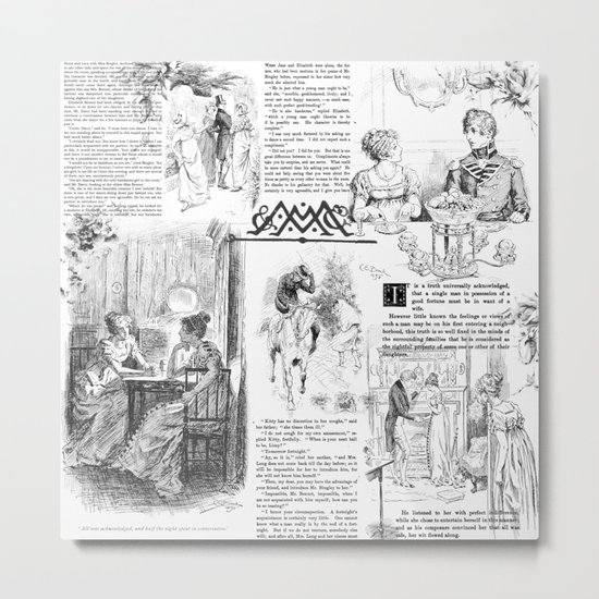 Pride and Prejudice - Pages Metal Print