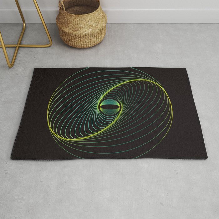 Geometric Dinosaur Eye Crocodile Eye Rug By Igorbuljanchevich
