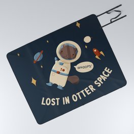 Lost in Otter Space Picnic Blanket
