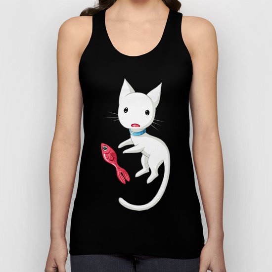 Cat and Fish Unisex Tank Top