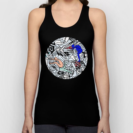 Retro Kamasutra LOVE Doodle Unisex Tank Top
