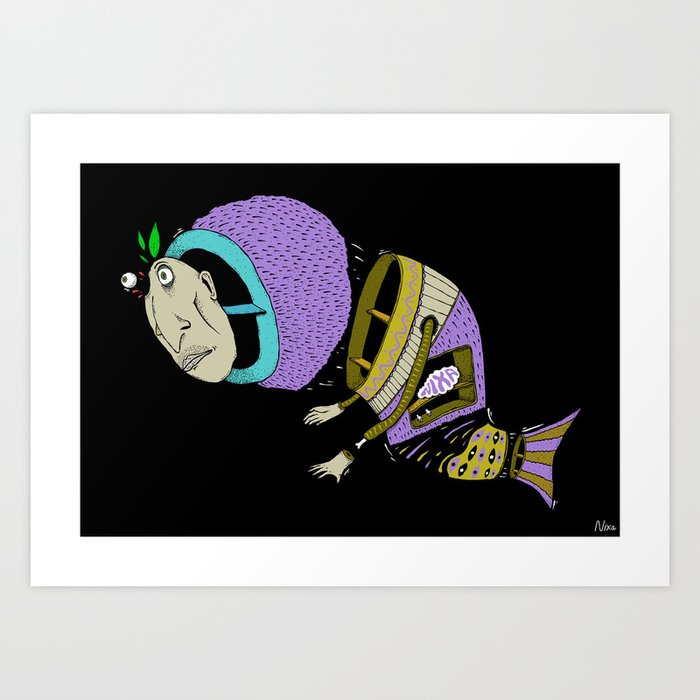 Monsta Fish Art Print