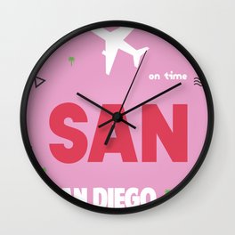 SAN San Diego airport code 1 Wall Clock