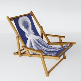 Octopus | Vintage Octopus | Tentacles | Navy Blue and White | Sling Chair