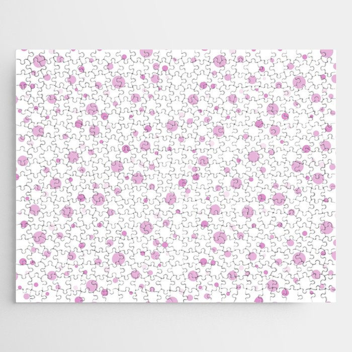 Abstract pink tones geometrical polka dots Jigsaw Puzzle