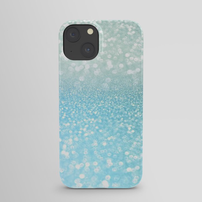 Mermaid Sea Foam Ocean Ombre Glitter iPhone Case