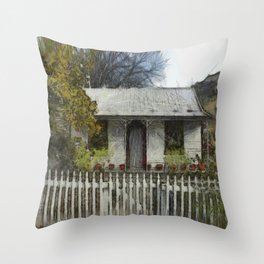 Settler's Cottage Throw Pillow
