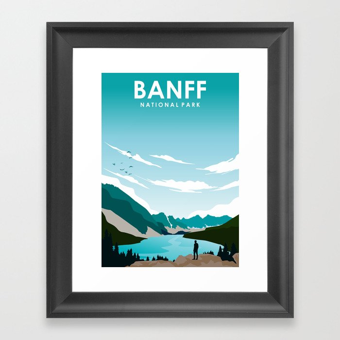 Banff National Park Travel Poster Canada Framed Art Print