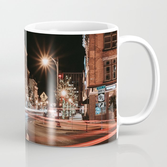 Glens Falls Light Trails Coffee Mug