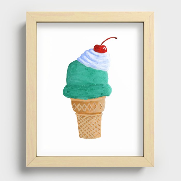 Ice Cream Cone Recessed Framed Print