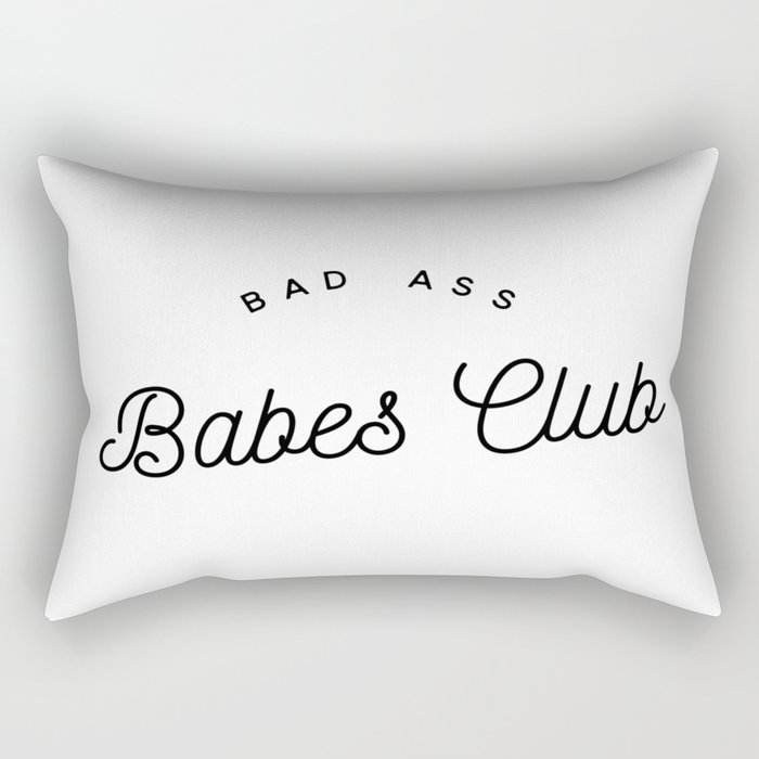 BAD ASS BABES CLUB W&B Rectangular Pillow