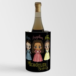 Schuyler Sisters - Kawaii Art by Mary Layton Wine Chiller