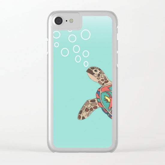 Cute Turtle Clear iPhone Case