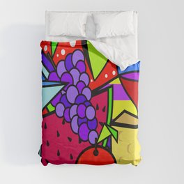 love, food and wine Duvet Cover