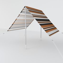 Brown, Grey, and Black Colored Lines Pattern Sun Shade