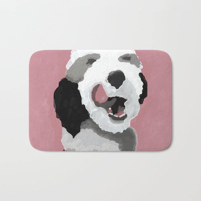 Watercolor Sheepadoodle Bath Mat