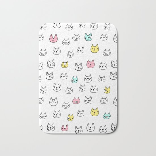 Sketchy Cats Bath Mat