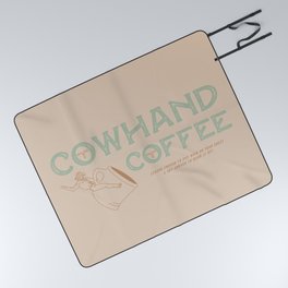 Cowhand Coffee - Mint, Mauve & Cream Picnic Blanket