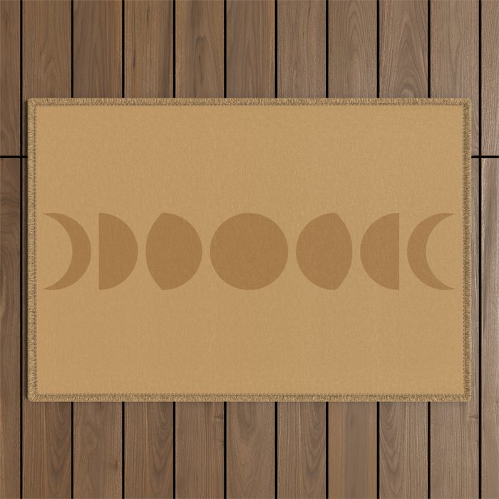 Minimal Moon Phases VIII Outdoor Rug