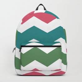 Green Pink Blue Chevron Backpack | Oak, Animal, Professor, Pattern, Abstract, Green, Elm, Graphicdesign, Pink, Chevron 