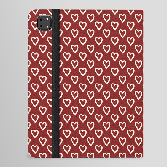  Red and white hearts for Valentines day iPad Folio Case