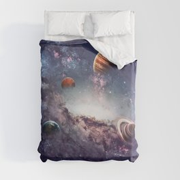 planets of the solar system galaxy Duvet Cover