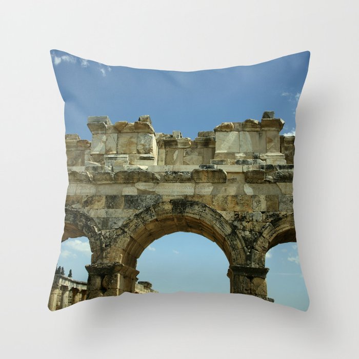 Frontinus Gate in Hierapolis, Phrygia Throw Pillow