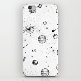 Black and White Space Pattern iPhone Skin