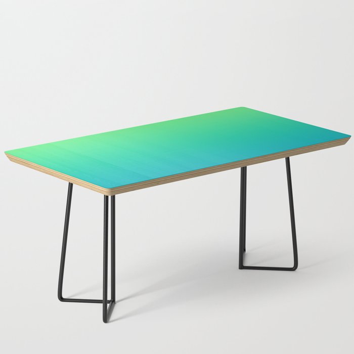 Lime Green to Teal Blue Gradient Coffee Table
